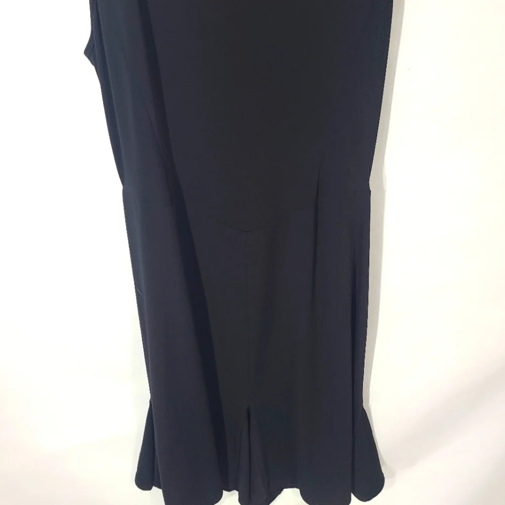 Old Navy Stretch Women's Size Small S‎ Sleeveless Black Flirty Hem Dress Career - Picture 6 of 7